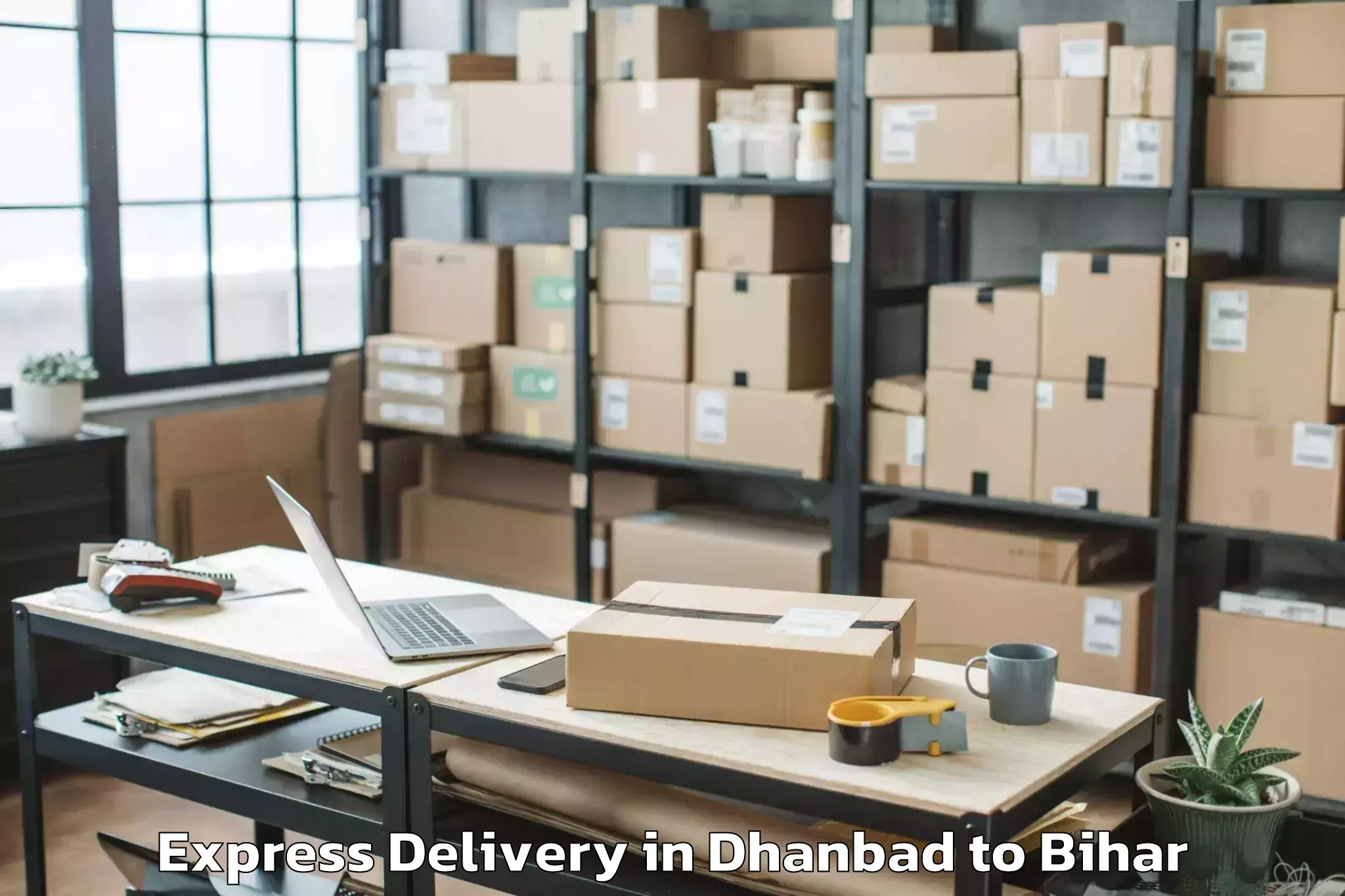 Professional Dhanbad to Masrakh Express Delivery